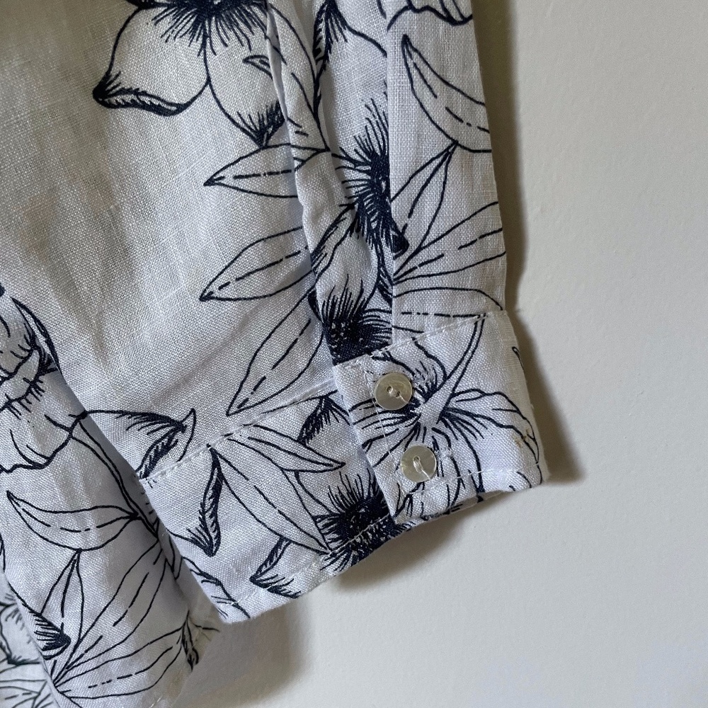 Lovely Rachel Ashwell 100% Linen Blouse - Picture 7 of 11
